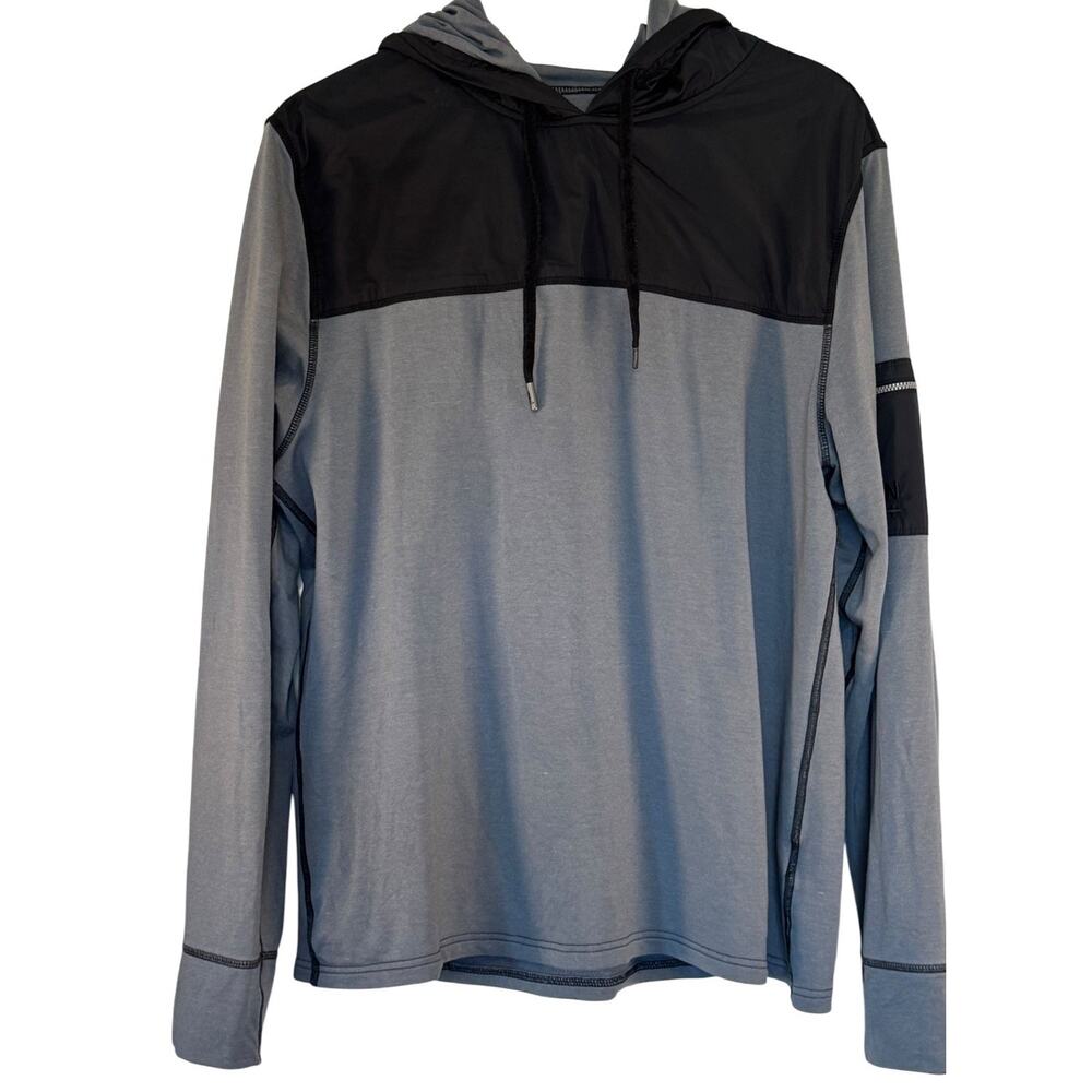 Alp N Rock ANR+ Rowan II Hoodie Mens Size Large Gray Black Pullover Organic